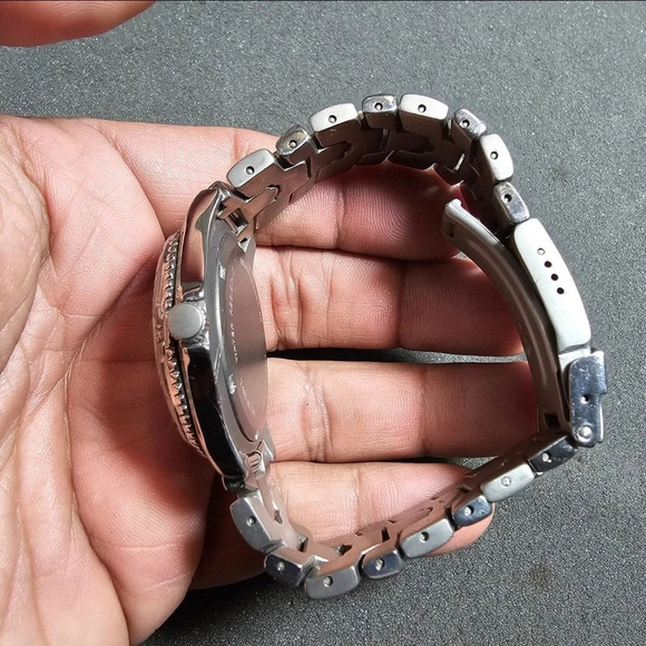 Bulova Millennia Titanium Mens Quartz Day Date Dial Watch Working Silver Tone - Picture 6 of 10